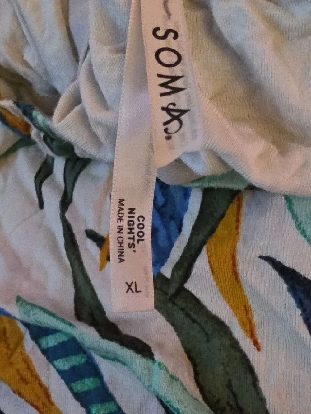 Soma Multicolor Tropical Leaf Cool Nights Shelf Bra Cami Top Xl - Picture 3 of 5
